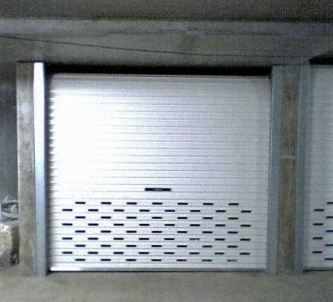 single white garage door