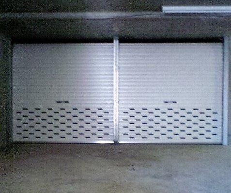 double white garage door