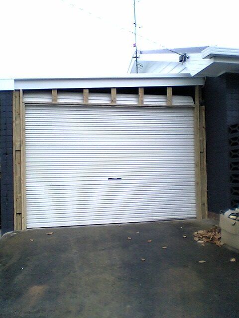 simple white garage door