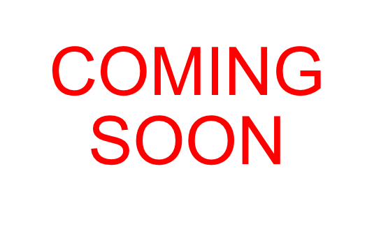 A red sign that says `` coming soon '' on a white background.