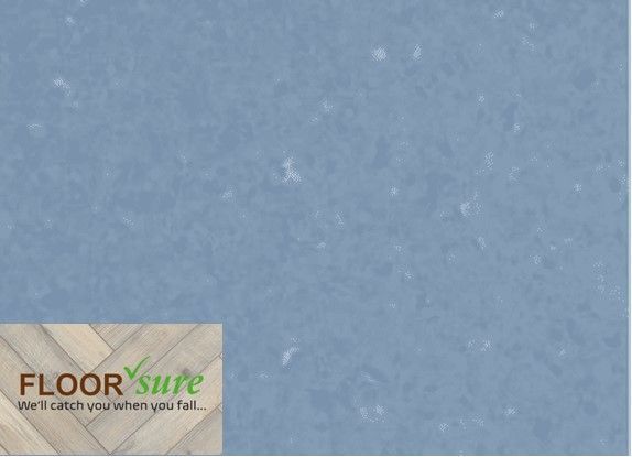 A picture of a blue floor that says floor sure