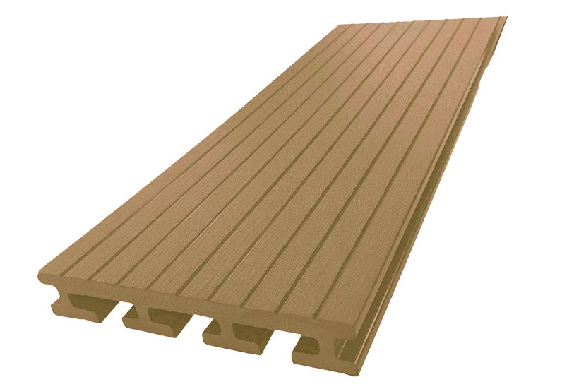 A brown wooden plank on a white background
