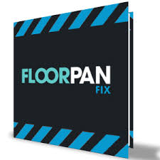 The floorpan classic logo is blue and black on a white background.