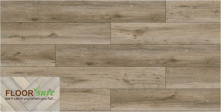 A close up of a wooden floor with a floor safe logo in the corner.