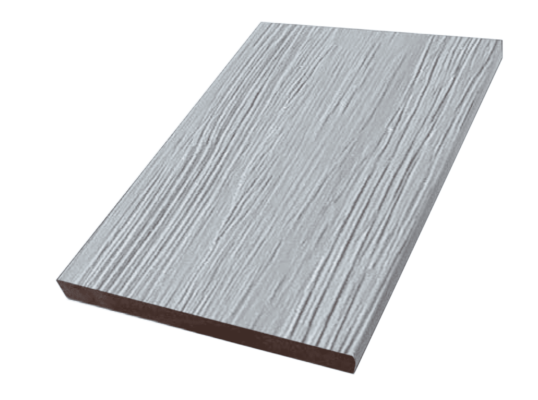 A piece of wood with a striped pattern on a white background.