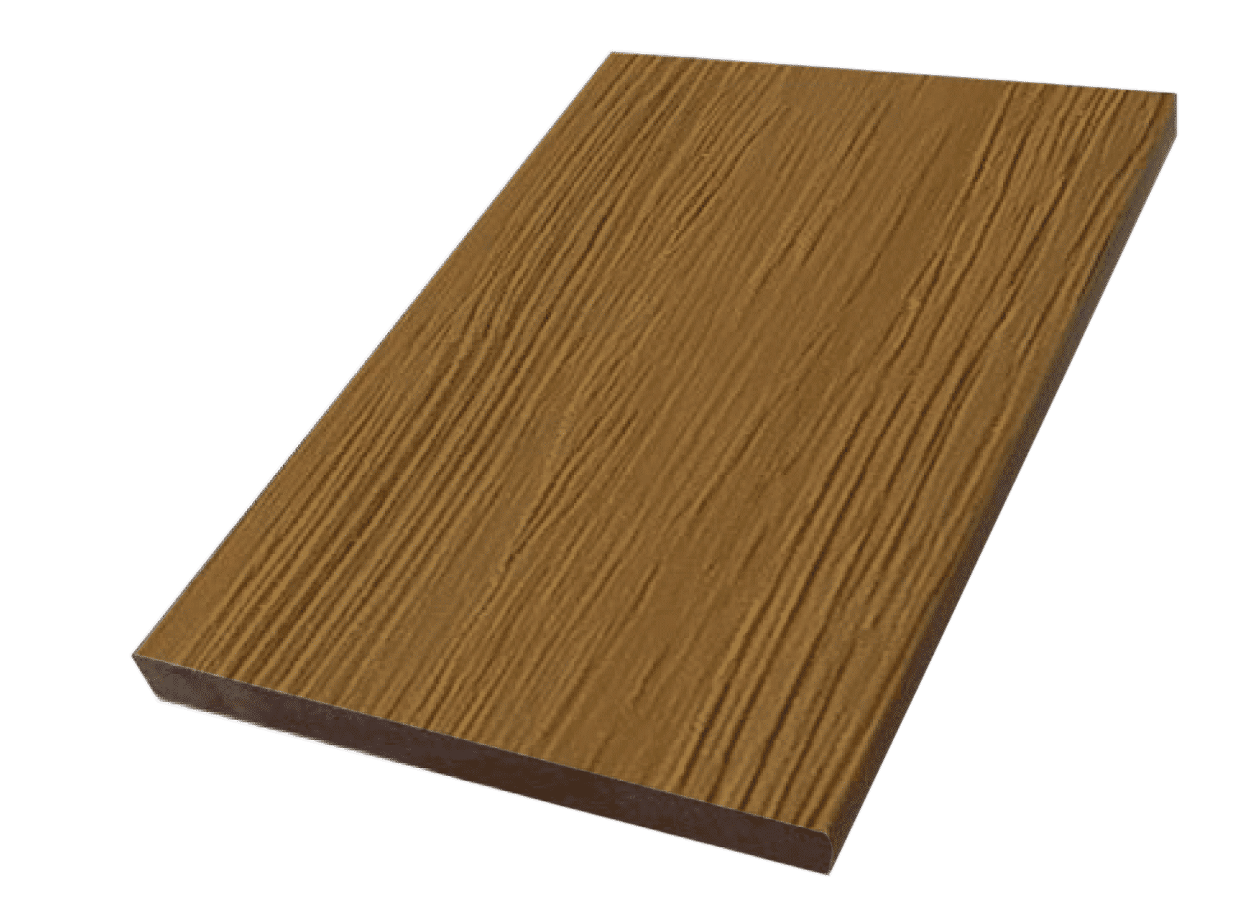 A piece of wood is sitting on a white surface.