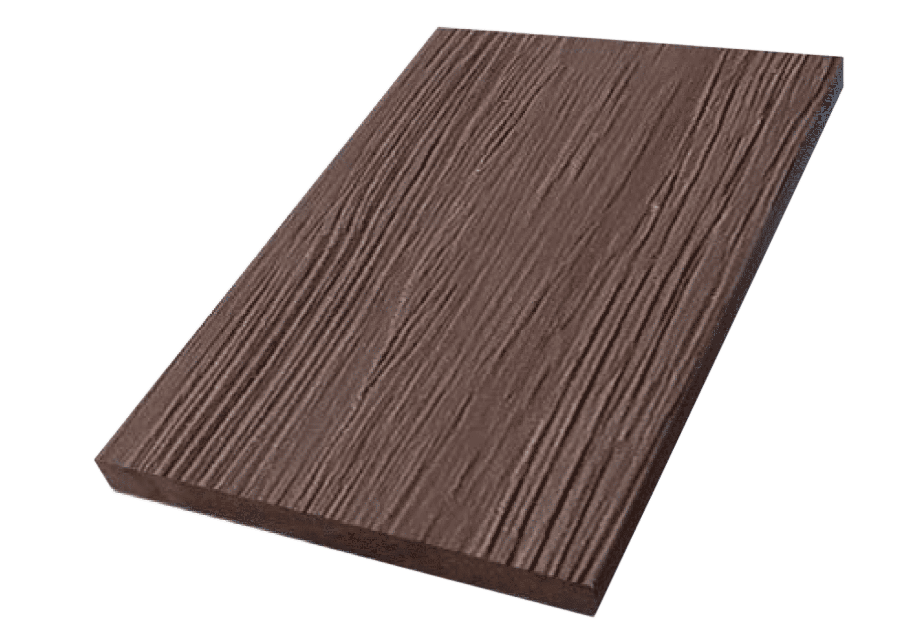 A piece of wood with a striped pattern on a white background.