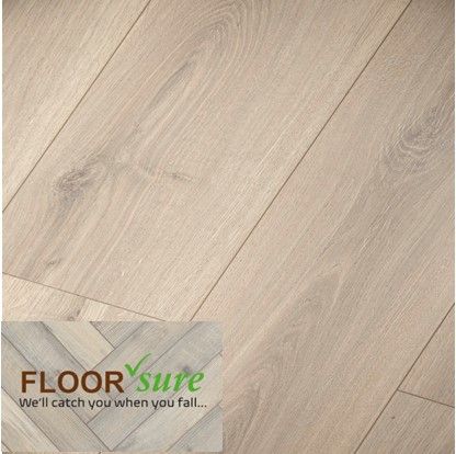 A close up of a wooden floor that says floor sure