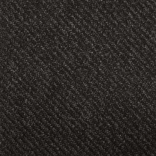 A close up of a black carpet with a diagonal pattern.