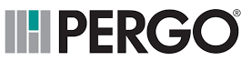 The pergo logo is green and white on a white background.
