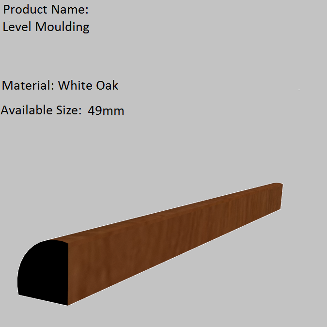 A picture of a white oak level molding