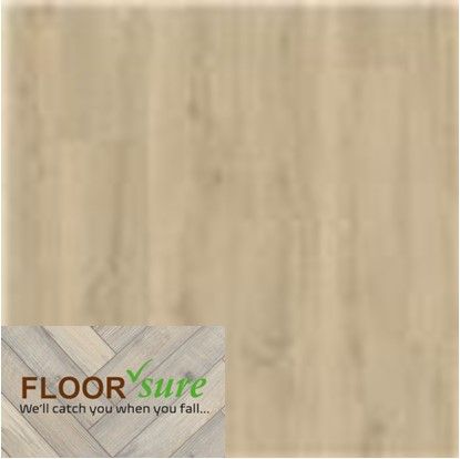 A picture of a wooden floor with a floor sure logo on it.