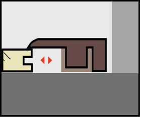 A cartoon drawing of a person laying on the floor.