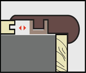 A drawing of a door with the letter c on it