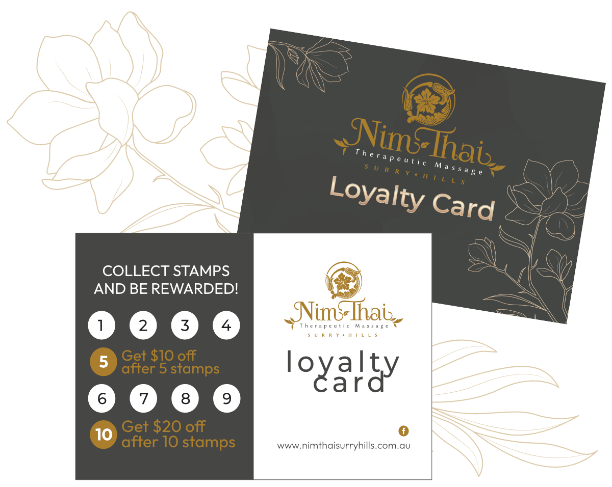 Loyalty Card at Nim Thai Therapeutic Massage Surry Hills, Taylor Square Darlinghurst