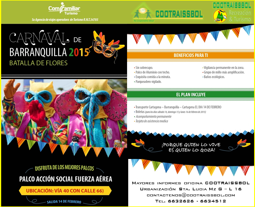 COOTRAISSBOL - Actividades carnaval