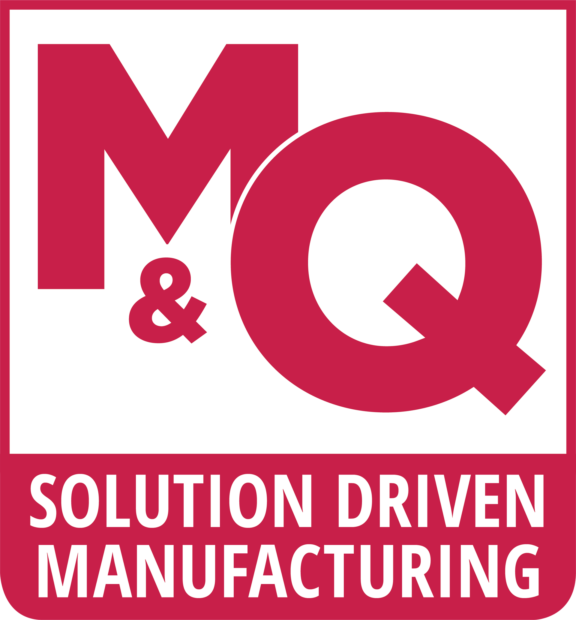 A logo for m & q solution driven manufacturing