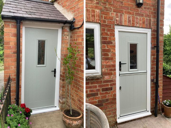 Agate grey composite front door installed in Banbury.