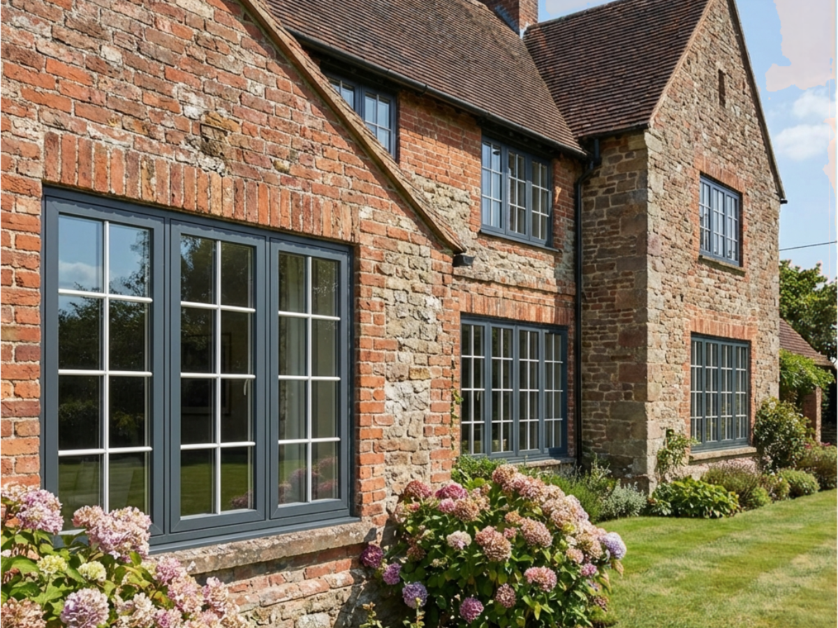 Anthracite Flush casement windows by Prior Products  Stratford upon Avon