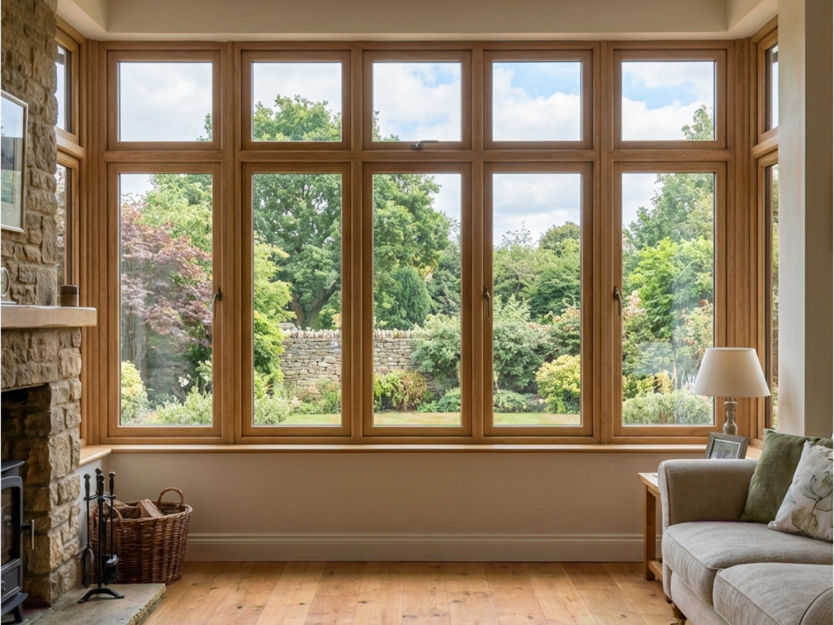 Interior of Oak Flush casement windows by Prior Products  Stratford upon Avon