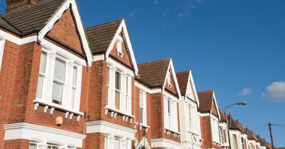 Row of Victorian House in Stratford upon Avon