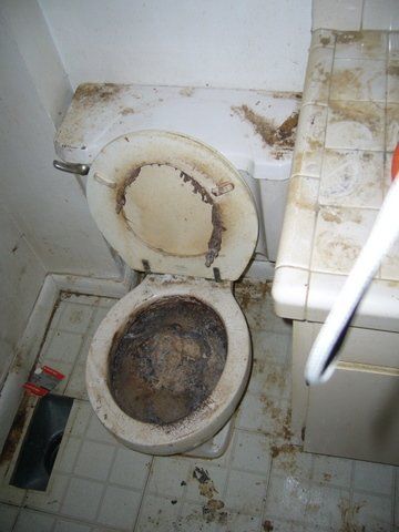Biohazard Waste Bathroom Before — Denver, CO — Crystal Clean Decontamination, LLC