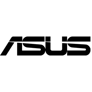 Logo ASUS en noir.