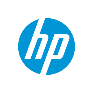 Logo HP : lettres « hp » blanches à l’intérieur d’un cercle bleu.