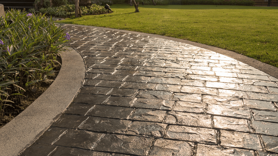 Stamped Concrete Walkway