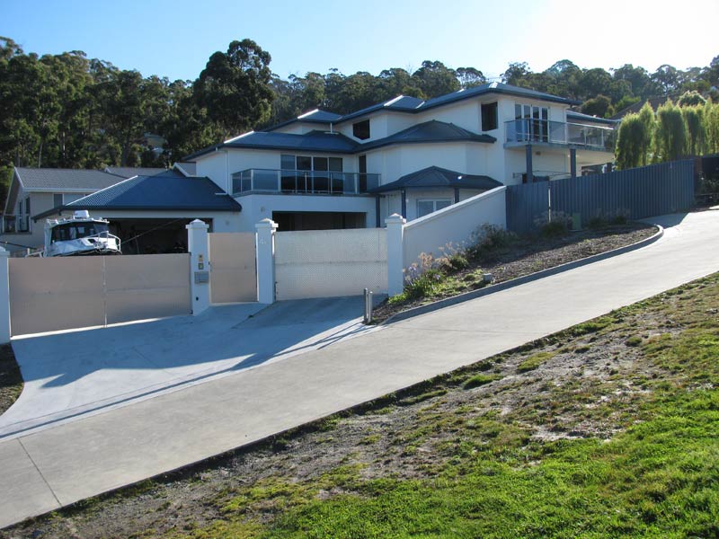 large white modern home exterior