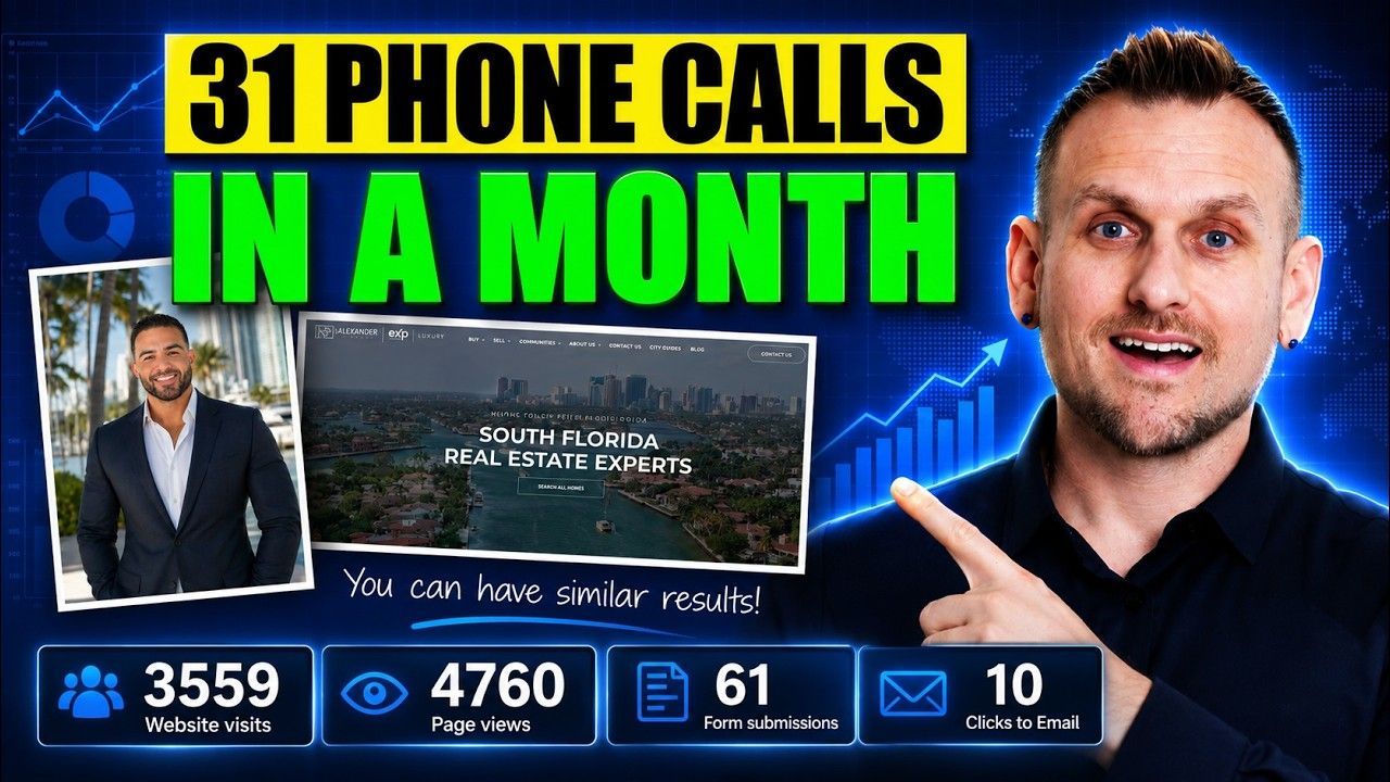Bold thumbnail with “31 PHONE CALLS IN A MONTH,” a smiling man pointing at phone-call stats.