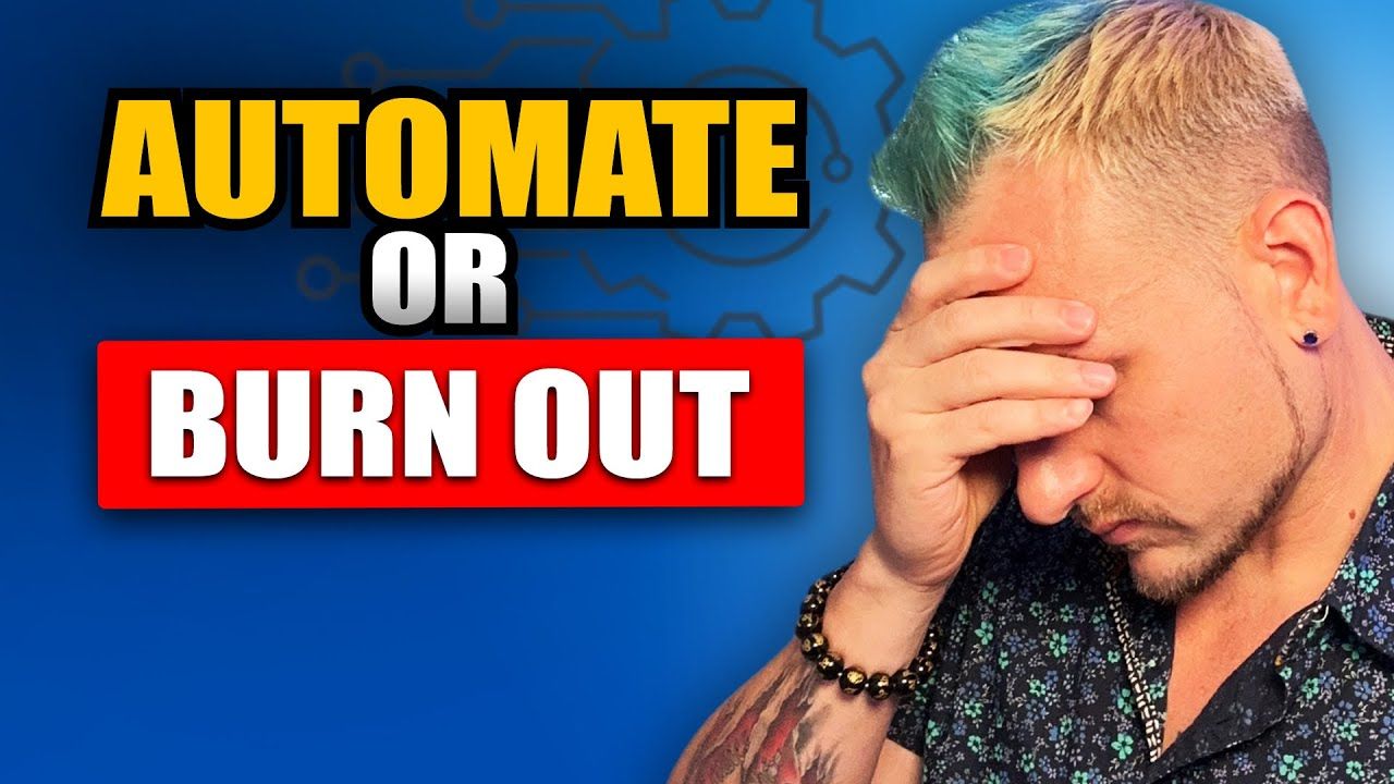 Man with hand on forehead, stressed. Text: