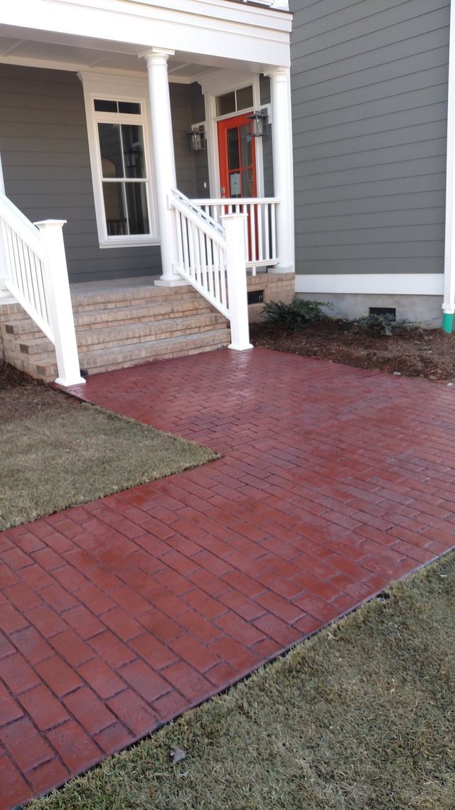 Red Brick Walkway — Easley, SC — Landmark Concrete Designs Inc.