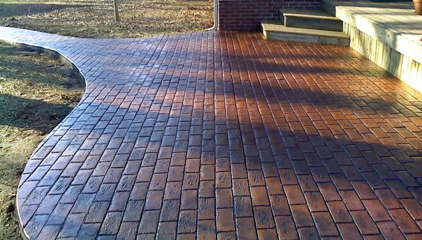 Brown Brick Patio — Easley, SC — Landmark Concrete Designs Inc.