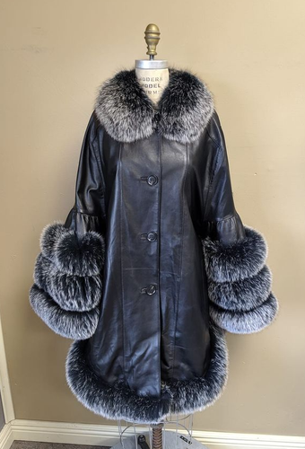 Leather Coat with Fur Trim — Mount Morris, MI — Superior Furs & Leather