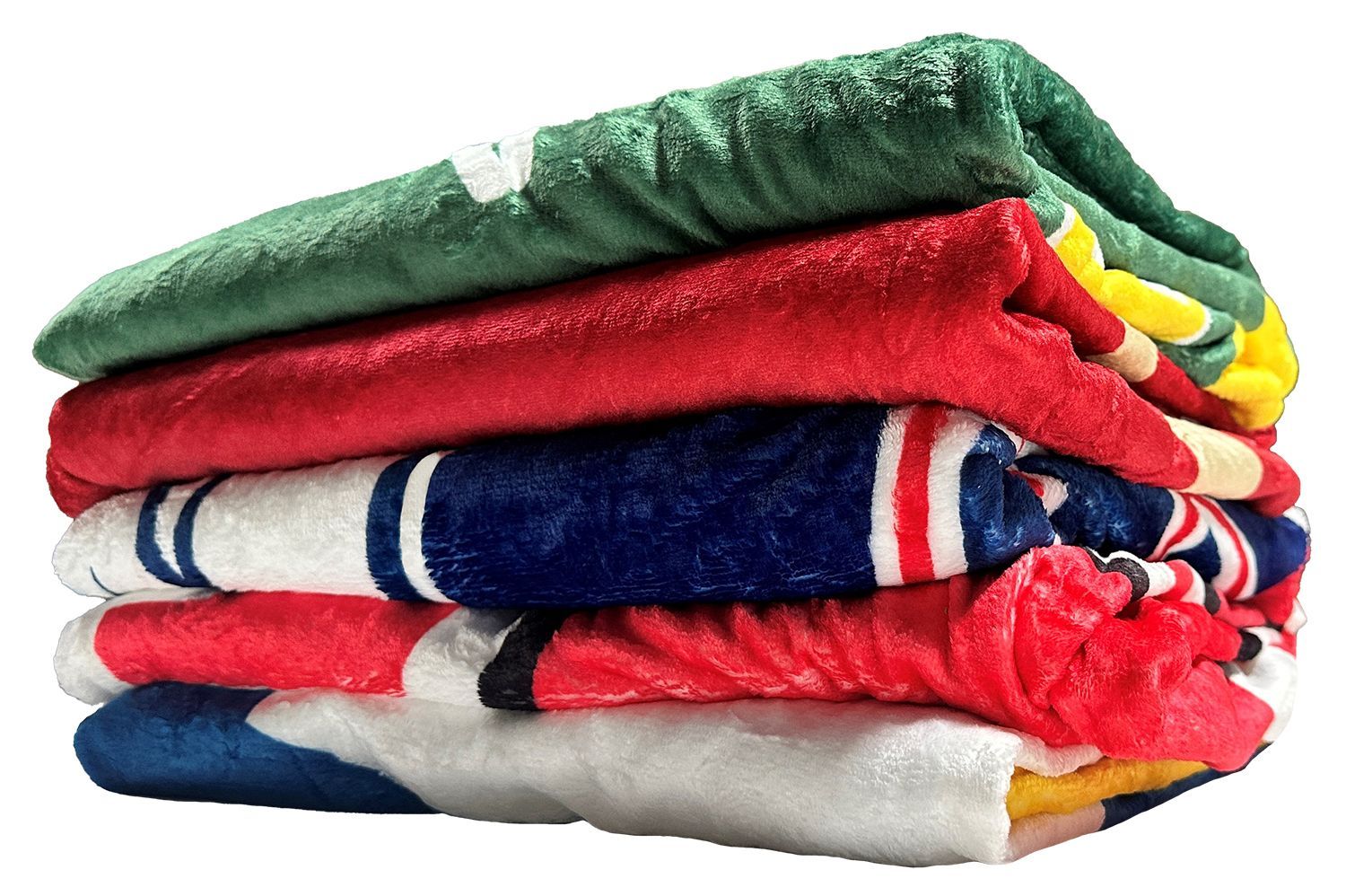 Custom sublimated apparel on premium polyester fabric like t-shirts, uniforms, polos, hoodies, bags, backpacks and blankets.