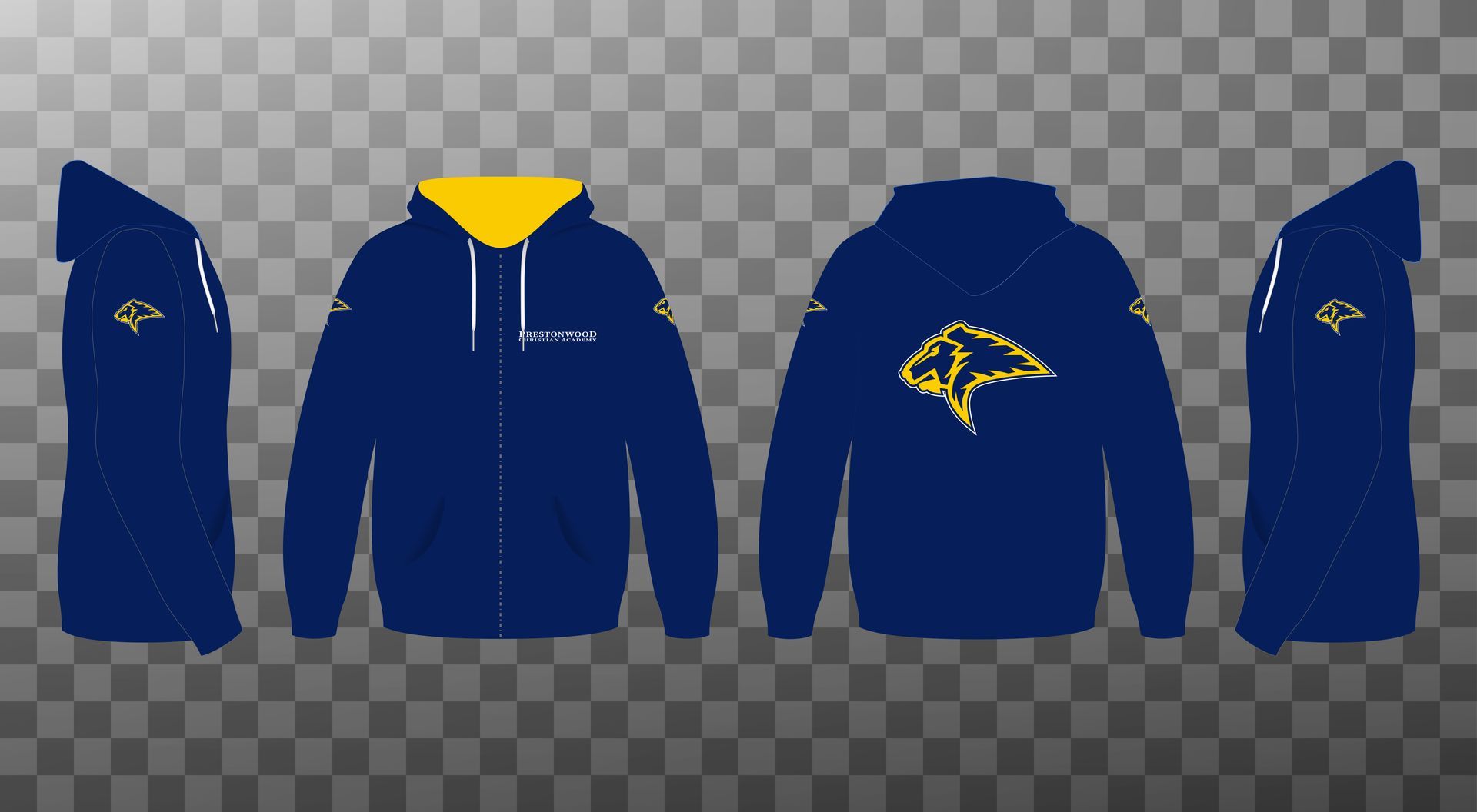 Custom sublimated apparel on premium polyester fabric like t-shirts, uniforms, polos, hoodies, bags, backpacks and blankets for school fundraisers, and school stores.