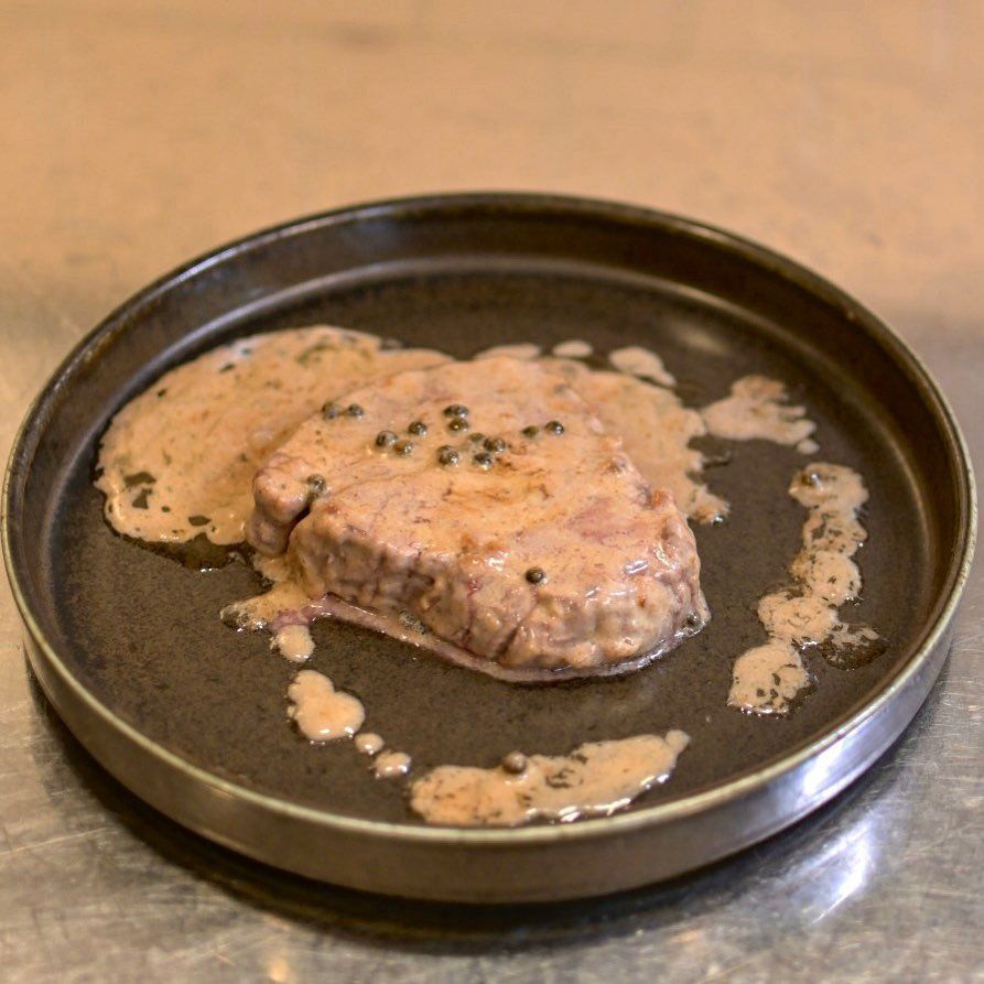 filetto di manzo al pepe verde