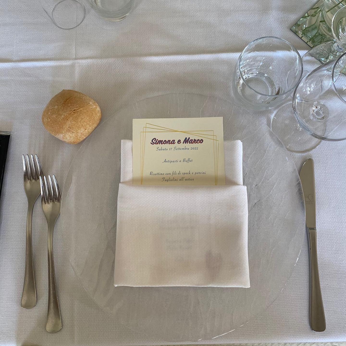 Menù per matrimonio