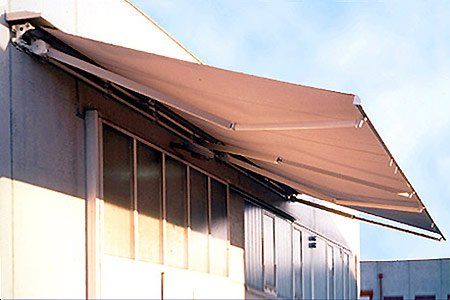 tenda a bracci a tinta unita