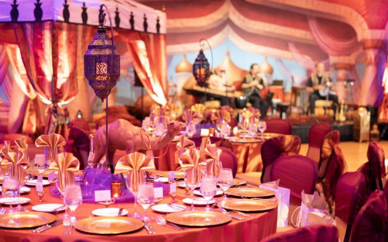 Arabian Nights Moroccan Theme Party table setting