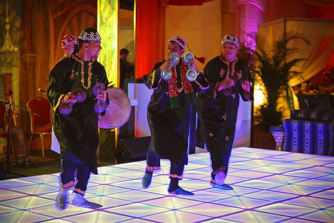Moroccan Gnawa Dancers on LED dance floor