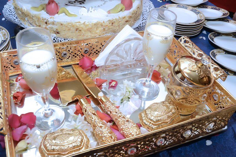 Wedding celebration moroccan dates and milk