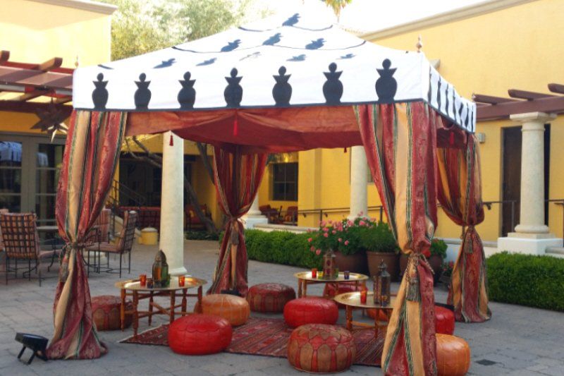 Moroccan tent with Moroccan seating