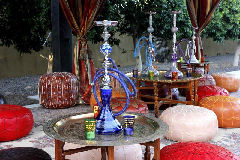 Activity and Lounge areas image showing party hookah lounge setting