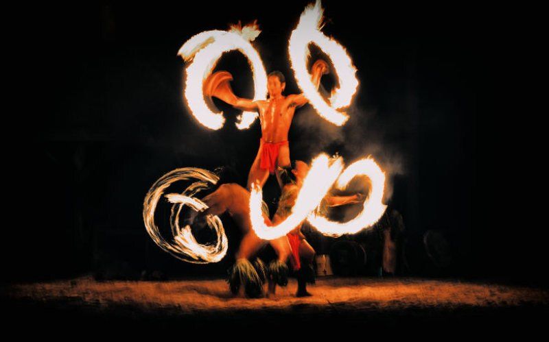 Polynesian Hawaiian Theme with a Fire Show