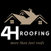 A logo for 4 roofing more than just roofs