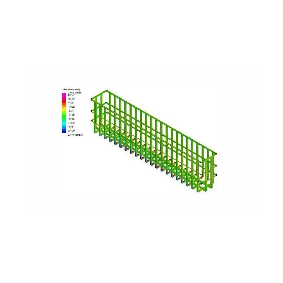 workshop drawing for a mechanical structure