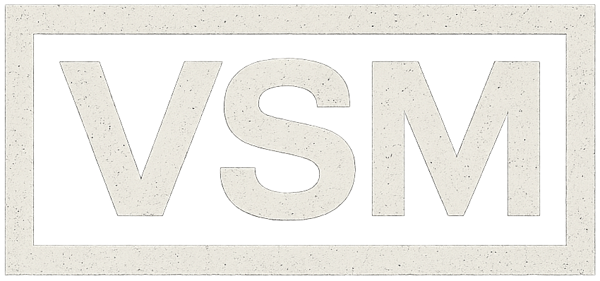 A black and white logo for vision savage media.