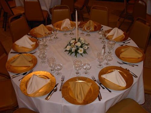 Table Set with Plates - Catering in Baltimore, MD